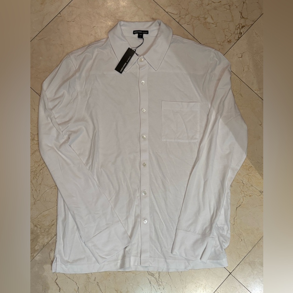 James Perse Classic‎ White Button-Up Shirt